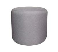 AZJJDP Foot Stool Ottoman Shoe Stools Upholstered Footrest Fabric Footstool Sofa Stool Round Pouffe Stool Elasticity Sponge Living Room，2 Sizes,4 Colors (Color:Gray#A,Size:35x35cm)