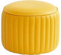 AZJJDP Round PU Ottoman Padded Footstool Modern Home Living Room Bedroom Reclining Seat Sofa Chair Wrapping Shoe Stool Height 26cm 29cm 30cm