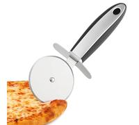 AZK Stainless Steel Pizza Cutter Wheel with Sharp Blade, Non-Slip Handle, Comfortable Grip, Finger Guard, Easy to Clean - Dishwasher Safe Pizza Slicer for Crusts, Dough, and Pies