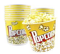 AZKEEGREY 12 Pack Large Popcorn Buckets 7 x 6.2 Inches Popcorn Boxes 85 oz Popcorns Bowls Cardboard Popcorns Containers for Movie Night, Home, Theaters, Group Gatherings