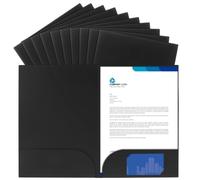 AZKEEGREY 20 Pcs A4 Paper File Folder, with Business Cards Slot Pockets