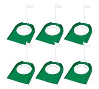 AZKEEGREY 6 Pack Golf Putting Cup and Flag, Golf Putting Hole Cup with Flag for Outdoor Indoor Yard Lawn Practice Training
