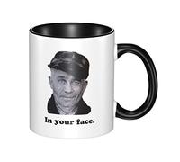 AZKSUN 11oz Double Color Ceramic Mug,Ed Gein,In your face.Mug,Serial Killers, Cult Leader Mug, Dark Humor Mug, Funny Coffee Mug(Black)