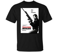 AZKvvKL Charles Bronson, The Mechanic, Retro, 1970's, Death Wish, T-Shirt Black(Medium)