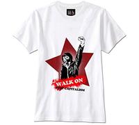 AZKvvKL T-Shirt Walk On Stop Capitalism Communism Marxism Anti Anarchy Occupy(Medium)