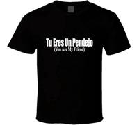 AZKvvKL Tu Eres un Pendejo You are My Friend English Spanish Mexican Latino T Shirt Black(Medium)
