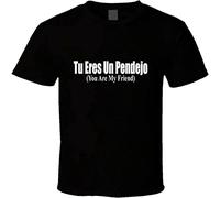 AZKvvKL Tu Eres un Pendejo You arey Friend English Spanishexican Latino T Shirt Black(X-Large)