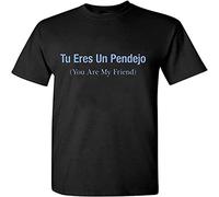 AZKvvKL Tu Eres Un Pendejo (You arey Friend) Spanish Translation Funny Gringo T-Shirt Black(Medium)