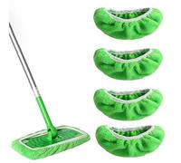 Azlanway Cloths, Reusable, Pack of 4 Floor Cloths for Swiffer Sweeper Mop, 25.5 x 11.5 cm, Washable Mop Cloths for Wet & Dry Use for Hard Floors and Tiles