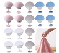 Azlanway Duvet Clips to Keep Duvet in Place, 16 Pcs Non Slip Duvet Cover Clips Set, Duvet Pins for Bedding, Blankets, Sheets, and Curtains Mushroom Shaped Quilt Holders