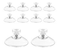 Azlanway Suction Cups, 10 Pack Clear Plastic Suction Cups with Knurled Nuts, 40 mm Reusable Heavy-Duty Pads Sucker for Window and Mirror, Glass, Tile, Kitchen and DIY Décor