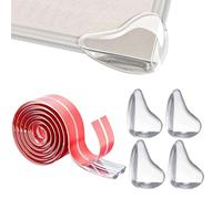 Azlanway Transparent Edge Protector for Babies, 1 Metre Wide Self-Adhesive Silicone Edge Protector, Protects Babies, Self-Adhesive Corner Protection, Bumper Strip for Table Glass, Table Furniture