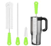 AZLIFEEU 3-in-1 Bottle Cleaning Brush Set | 13 Inch Long Handle Brush & Straw Cleaner for Reusable Water Bottles, Tumblers, Baby Bottles & Mugs | Scratch-Free Deep Clean