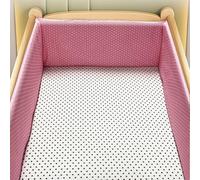 AZMAHT Baby Cot Bumpers Padded Side Protectors Cot Liner Adjustable Baby Cot Bumper Set Headboard Bumper Breathable Crib Bed Liner Bumper,R12,150cm