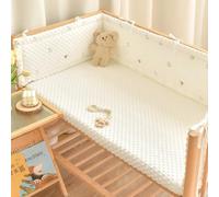 AZMAHT Bed Circumference Fall Protection Soft Polyester Fiber Cotton-Filled Edge Pads Cushion Side Protectors Surrounds for Protective Decoration,A2,120X28cm