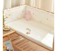 AZMAHT Bed Circumference Fall Protection Soft Polyester Fiber Cotton-Filled Edge Pads Cushion Side Protectors Surrounds for Protective Decoration,A10,120X28cm