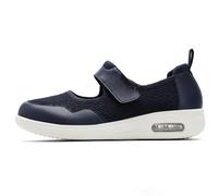 AZMAHT Disability Shoes Swollen Feet Womens Wide Touch Close Extra for Ladies Width Moccasin Fit Slip On Outdoor Slippers Plantar Fasciitis Arthritis Edema Adjustable Closure Elderly,Blue,38 EU