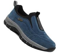 AZMAHT Running Walking Slip On Sneakers Mens Walking Ultra Lightweight Vent Low Rise Hiking Trekking Waterproof Trainers Outdoor Trainers Men Comfortable Loafers,Blue,45/275mm