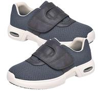AZMAHT Shoes for Arthritis in The Feet Disability Swollen Womens Women with Slippers Moccasin Wide Fit Slip On Outdoor Plantar Fasciitis Edema Adjustable Closure Elderly,Grey,43 EU