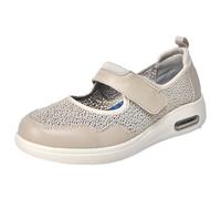 AZMAHT Slippers for Swollen Feet Women Extra Wide Width Shoes Touch Close Womens Women's Orthopedic Trainers Arthritis in The Adjustable Memory Foam,Beige,36 EU