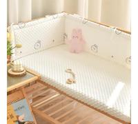 AZMAHT Soft and Breathable Padded Protection Easy to Install,Protection Systems Bed Rail for Toddlers Kids Cushion Side Protectors Surrounds,A8,120X28cm