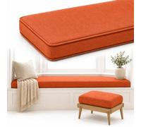 AZMAHT Window Seat Cushion, Non-Slip Indoor Bench Pad | Indoor Bench Cushion Seat Pad; 2/3 Seater Foam Cushion; Non-Slip Washable Linen Pad for Window, Piano, Dining, Shoe Rack