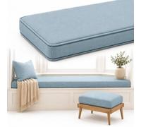 AZMAHT Window Seat Cushion, Non-Slip Indoor Bench Pad | Indoor Bench Cushion Seat Pad; 2/3 Seater Foam Cushion; Non-Slip Washable Linen Pad for Window, Piano, Dining, Shoe Rack