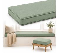 AZMAHT Window Seat Cushion, Non-Slip Indoor Bench Pad | Indoor Bench Cushion Seat Pad; 2/3 Seater Foam Cushion; Non-Slip Washable Linen Pad for Window, Piano, Dining, Shoe Rack