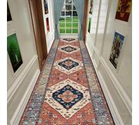 AZMANI Extra Long Hallway Runner Rug Contemporary Passage Runner Rug for Hallway, Long Carpet Geometry Long Carpet Runner for Hallway,0.6m x 3.5m