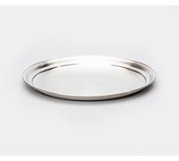 Azmaya Brass & Silver-plate Round Serving & Drinks Tray