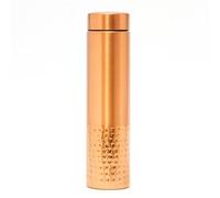 AZMIQ DualTone Copper Bottle -Handmade Plain Drinking Bottle with Leakproof Cap, Bottle Body Made from Pure Copper, Food-Grade Sealing Component for Secure Leak-Resistant Closure