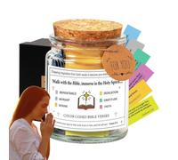 Aznever Bible Notes Jar for Emotions Colorful Christian Glass