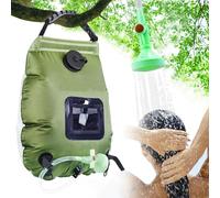 Aznever Portable Outdoor Shower - 5 Gallon/20L Solar Removable Bath Tool with Shower Head And Hose - Portable Bag | for Outdoor Indoor Home Traveling Cabin Field Glamping Balcony Deck Park