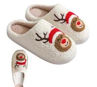 Aznever Slippers,Elk Slippers - Cute Slippers for Women Fun Slippers Soft Plush Shoes Keep Warm Couples Slippers