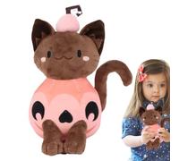Aznever Stuffed Cat Plush 11.8 Inch Halloween Pumpkin Soft Cute Cuddly Home