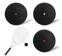 Azoisuwr 3PCS Squash Balls- Single Blue/Yellow/Red Dot Squash Ball,Durable & High Bounce, for All Skill Levels Player Competition and Training