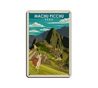 AZOLID Funny Tin Signs Machu Picchu Peru Travel Tin Signs Vintage Retro Bar Club Cave Home Kitchen Wall Decor Rustic Sign 14x20CM