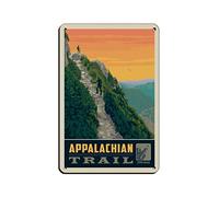 AZOLID Metal Signs Appalachian Trail Travel Tin Signs Wall Art Metal Poster for Home Bar Cafe Garage Bathroom 14x20CM