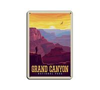 AZOLID Metal Signs Grand Canyon Park Travel Tin Signs Wall Art Metal Poster for Home Bar Cafe Garage Bathroom 14x20CM
