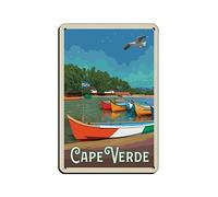 AZOLID Metal Signs Retro Cape Verde Home Kitchen Restaurant Wall Club House Decoration Travel Tin Signs 14x20CM
