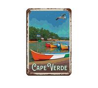 AZOLID Metal Signs Retro Cape Verde Home Kitchen Restaurant Wall Club House Decoration Travel Tin Signs 14x20CM