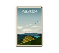 AZOLID Metal Signs Retro Lake District Nat Park Travel Tin Signs Indoor & Outdoor Home Bar Coffee Kitchen Wall Decor 30x20CM