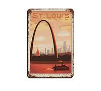 AZOLID Metal Tin Signs St Louis MO Home Kitchen Restaurant Wall Club House Decoration Travel Tin Signs 14x20CM