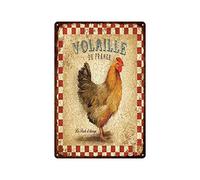 AZOLID Metal Tin Signs Volaille De Frange Tin Signs Vintage Funny Bar Club Cave Home Kitchen Wall Decor 14X20CM