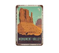 AZOLID Tin Signs Retro Monument Valley Navajo Tribal Park Travel Tin Signs Vintage Funny Home Kitchen Bar Club Cave Rustic Wall Art Decor 30x20CM