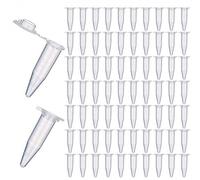 Azonelife 100 Pieces Centrifuge Tube, 1.5ML Micro Test Tubes Sample Vial Clear Conical Microtube Plastic Centrifuge Tube with Lid Graduated Test Tube for for Laboratories, Pigments