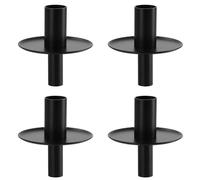 Azonelife 4 Pcs Metal Bottle Candle Holders, Black Retro Iron Wine Bottle Candlestick Holders for Taper Candles, Ideal for Decoration