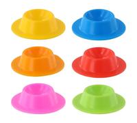 Azonelife 6 PCS Egg Cups, Silicone Egg Cups Stand, Colorful Egg Holder Set, Round Egg Cups Suitable for Boiled Eggs, Stackable Egg Cup Holder for Kitchen, Boiled Eggs, Breakfast, Brunch