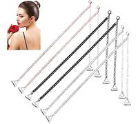 Azonelife Rhinestone Bra Strap, 3 Pairs Adjustable Bra Shoulder Straps Non-Skid Bra Belt Removable Bra Straps Replacement for Women Girls