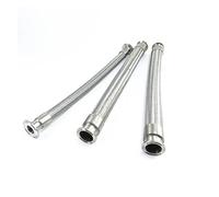AZOOB 1pc 1.5" OD50.5mm (19mm/25mm/32mm/38mm) 304 Stainless Steel Quick Load Corrugated Hose Metal Braided Hose Homebrew ERTEYIN(38mm x ferrule 50.5,300mm)